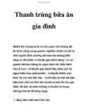 Thanh trùng bữa ăn gia đình