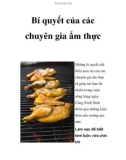 Bí quyết của các chuyên gia ẩm thực