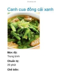 Canh cua đồng cải xanh