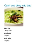 Canh cua đồng nấu bầu