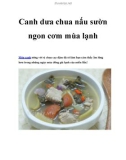 Canh dưa chua nấu sườn ngon cơm mùa lạnh