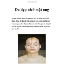 Da đẹp nhờ mật ong