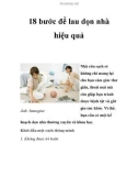 18 bước để lau dọn nhà hiệu quả