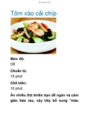 Tôm xào cải chíp