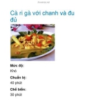 Cà ri gà với chanh và đu đủ