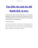 Tạo kiểu cho mái tóc dài thanh lịch và sexy