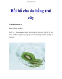 Bồi bổ cho da bằng trái cây1