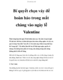 Bí quyết chọn váy để hoàn hảo trong mắt chàng vào ngày lễ Valentine