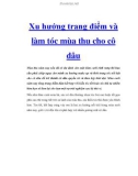 Xu hướng trang điểm và làm tóc mùa thu cho cô dâu