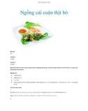 Ngồng cải cuộn thịt bò