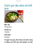 Canh gà nấu dứa và khổ qua