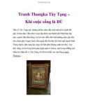 Tranh Thangka Tây Tạng và Khi cuộc sống là đủ