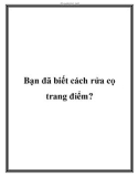 Bạn đã biết cách rửa cọ trang điểm?