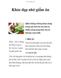 Khỏe đẹp nhờ giấm ăn