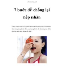 7 bước để chống lại nếp nhăn