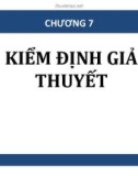 Bài giảng Lý thuyết Xác suất và Thống kê: Chương 7 - Nguyễn Văn Tiến