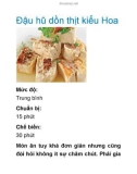 Đậu hũ dồn thịt kiểu Hoa