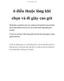 6 điều thuộc lòng khi chọn và đi giày cao gót