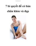 7 bí quyết để có bàn chân khỏe và đẹp