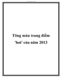 Tông màu trang điểm 'hot' của năm 2013