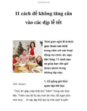 11 cách để không tăng cân vào các dịp lễ tết