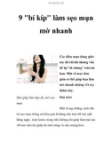 9 bí kíp làm sẹo mụn mờ nhanh