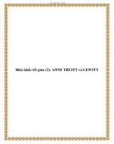 Điêu khắc tối giản (2): ANNE TRUITT và LEWITT