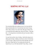 KHÔNG DỪNG LẠI