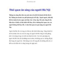 Thói quen ăn sáng của người Hà Nội