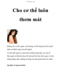 Cho cơ thể luôn thơm mát