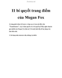 11 bí quyết trang điểm của Megan Fox