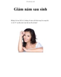 Giảm nám sau sinh