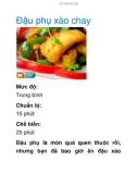 Đậu phụ xào chay