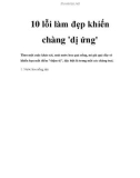 10 lỗi làm đẹp khiến chàng 'dị ứng'