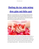 Dưỡng da tay mịn màng đơn giản mà hiệu quả