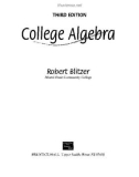 Ebook College algebra (Third edition): Part 1 - Robert Blitzer