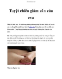 Tuyệt chiêu giảm cân của eva