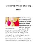 Cục cứng ở vú có phải ung thư?