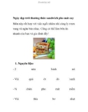 Ngày đẹp trời thưởng thức sandwich pho mát cay