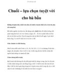 Chuối – lựa chọn tuyệt vời cho bà bầu