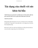 Tác dụng của chuối với sức khỏe bà bầu