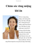 Chăm sóc răng miệng khi ăn