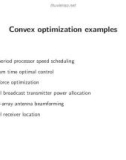 Lecture Convex optimization - Chapter: Convex optimization examples