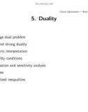 Lecture Convex optimization - Chapter: Duality