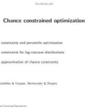 Lecture Convex optimization - Chapter: Chance constrained optimization