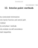 Lecture Convex optimization - Chapter: Interior-point methods