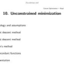 Lecture Convex optimization - Chapter: Unconstrained minimization