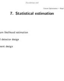 Lecture Convex optimization - Chapter: Statistical estimation