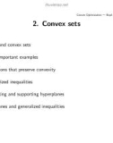 Lecture Convex optimization - Chapter: Convex sets