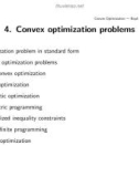 Lecture Convex optimization - Chapter: Convex optimization problems